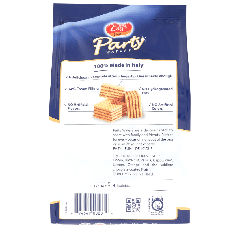 [LAGO] Chocolate Party Wafers - 250g - A&E Foodstore