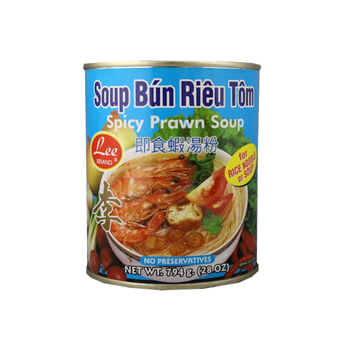 Lee Brand Spicy Prawn Soup Base, Thai Style Tom Yum Hot Pot Broth Concentrate, 794 g Jar