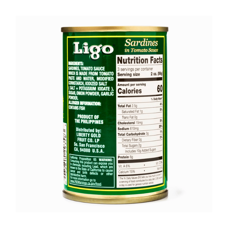 Ligo Sardines In Tomato Sauce 155g - A&E Foodstore