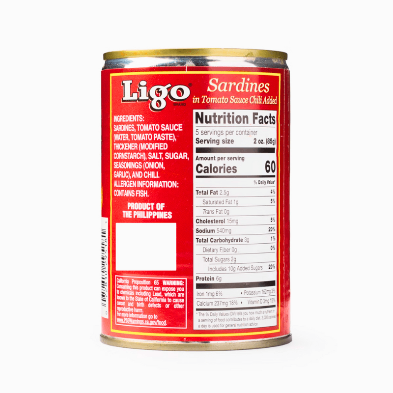 Ligo Sardines In Tomato Sauce With Chili 155g - A&E Foodstore