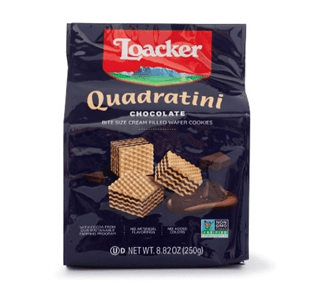 Loacker Quadratini Chocolate Wafer Cookies 250 g - A&E Foodstore