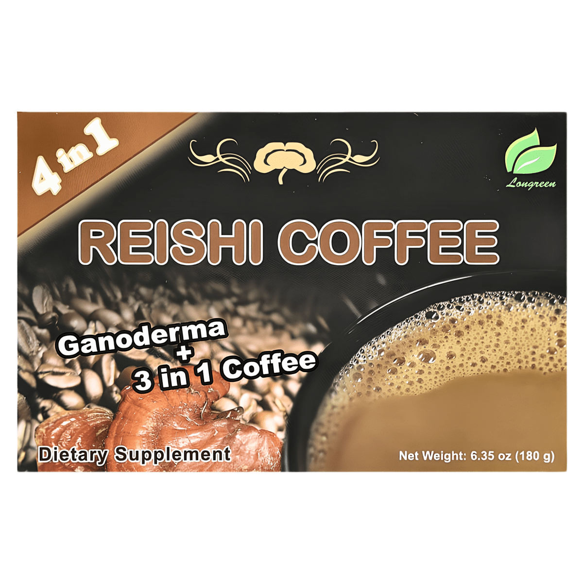 [Longreen] 4 In 1 Reishi Coffee - 6.35oz - A&E Foodstore