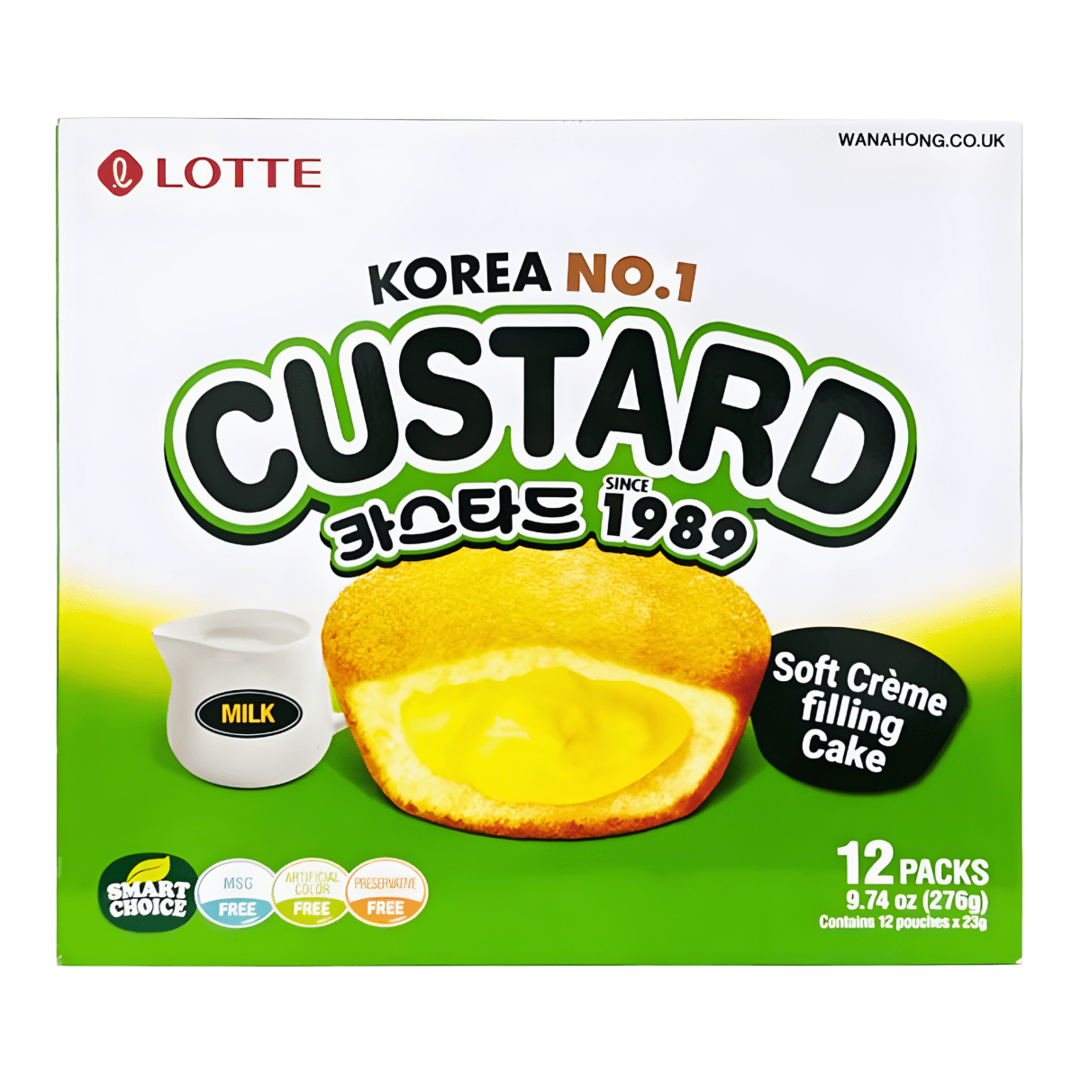 Lotte Custard Cream Cake 9.74oz - A&E Foodstore