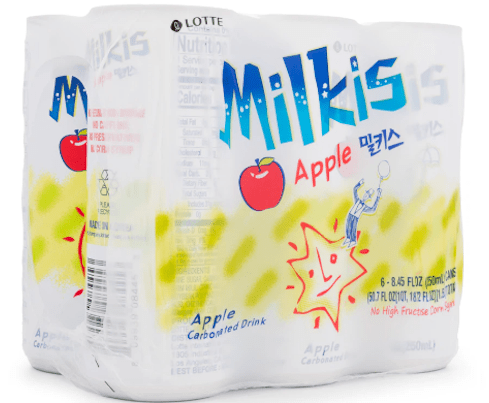 Lotte Milkis Apple Flavored Carbonated Drink 250ml 6pk 1 each - A&E Foodstore