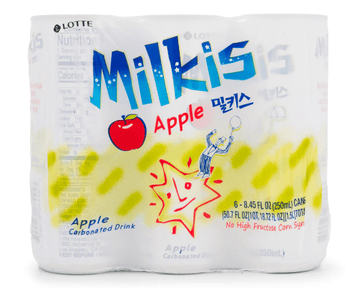 Lotte Milkis Apple Flavored Carbonated Drink 250ml 6pk 1 each - A&E Foodstore