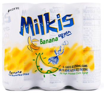 Lotte Milkis Banana Flavor 6pk 50.7 oz - A&E Foodstore