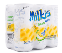 Lotte Milkis Banana Flavor 6pk 50.7 oz - A&E Foodstore