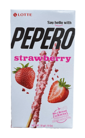 Lotte Pepero Strawberry 1.13oz - A&E Foodstore