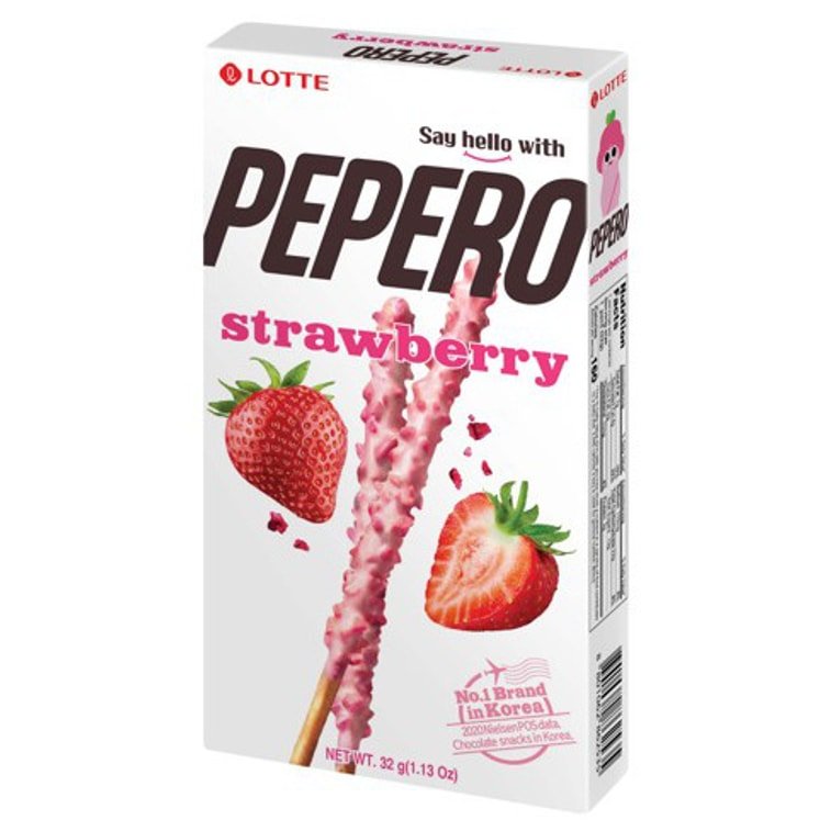Lotte Pepero Strawberry 1.13oz - A&E Foodstore