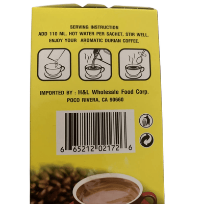 Lucky Wheel Instant Coffee With Durian 7oz - A&E Foodstore