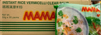 MAMA Gluten Free Vegetarian Rice Vermicelli Clear Soup - A&E Foodstore