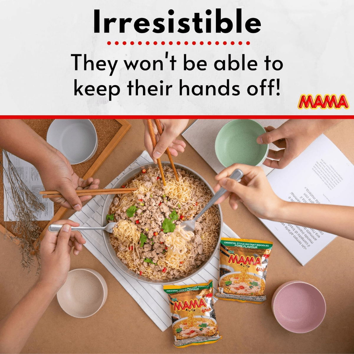 MAMA Instant Noodles Artificial Pork Flavor - A&E Foodstore