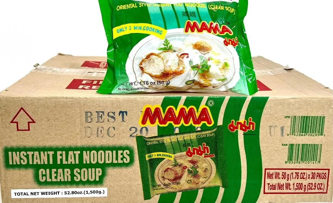 MAMA Noodles Flat Clear Soup Instant Rice Noodles Delicious Thai Flavors - A&E Foodstore