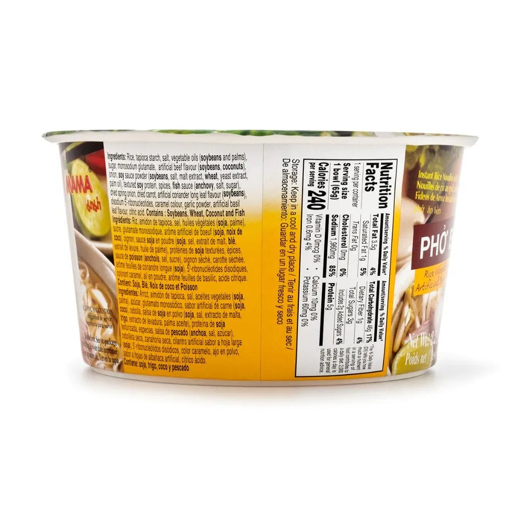 Mama Pho Bo Rice Noodles, Beef Flavor - A&E Foodstore