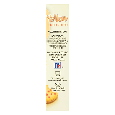 [McCormick] Yellow Food Color - 1oz - A&E Foodstore