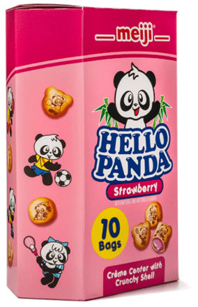Meiji Hello Panda Cookies Strawberry Filling 9.1oz - A&E Foodstore