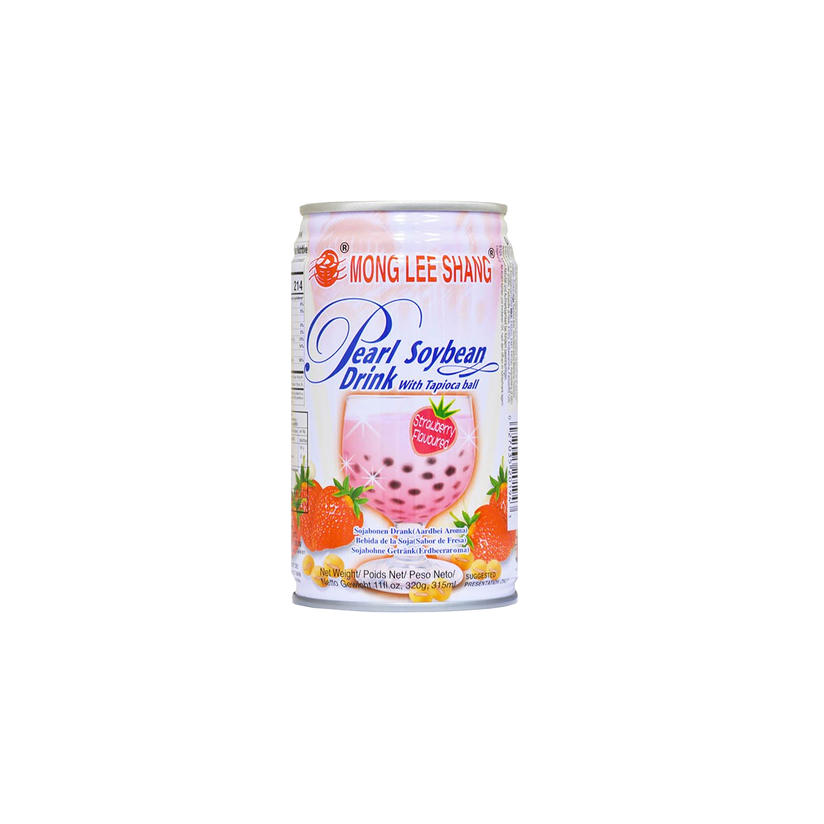 Mong Lee Shang Pearl Soybean Drink with Tapioca Balls Strawberry Flavour 315ml - A&E Foodstore