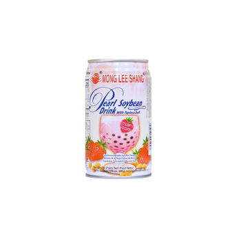 Mong Lee Shang Pearl Soybean Drink with Tapioca Balls Strawberry Flavour 315ml - A&E Foodstore