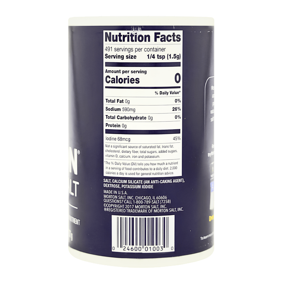 [Morton] Iodized Salt - 26oz - A&E Foodstore