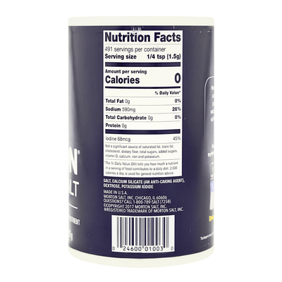 [Morton] Iodized Salt - 26oz - A&E Foodstore