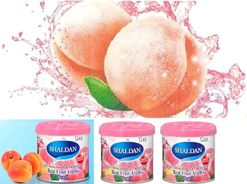 My Shaldan Peach Scent V8 Original Classic Formula, Car Cup - holder Natural air freshener, Real Fruit Aroma - A&E Foodstore