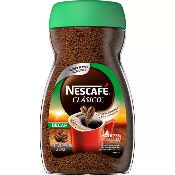 Nescafé Clásico Decaf Dark Roast Instant Coffee 7oz