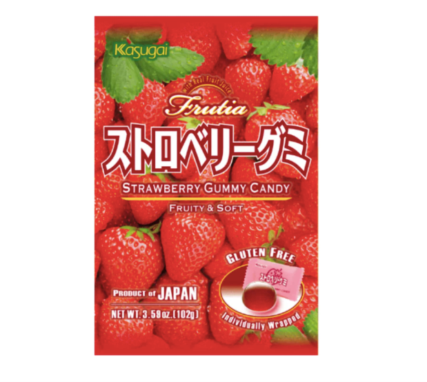 Kasugai Frutia Strawberry Gummy Candy 102g