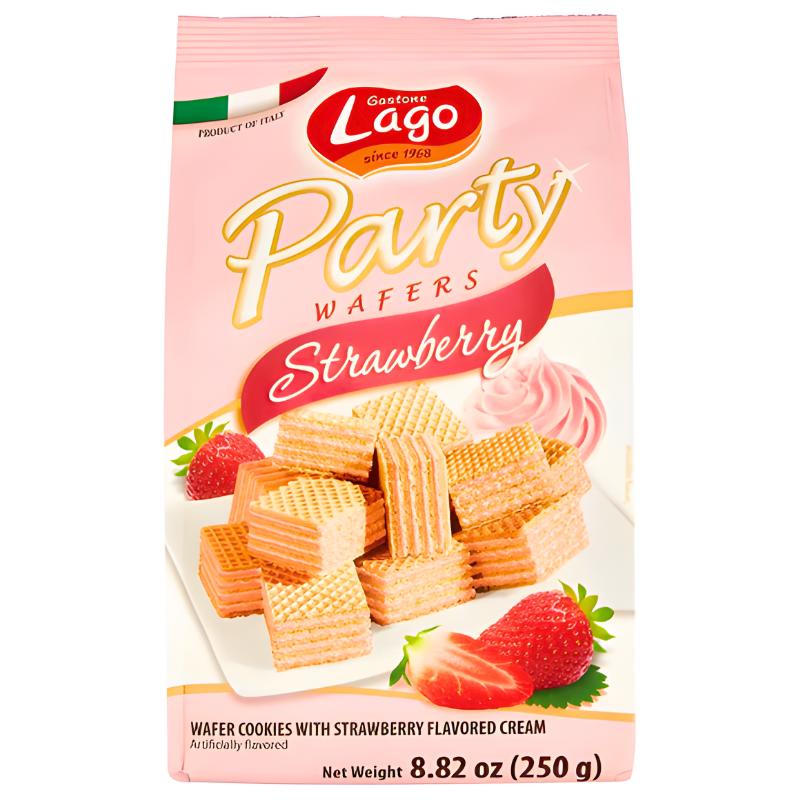 [LAGO] Strawberry Party Wafers - 250g