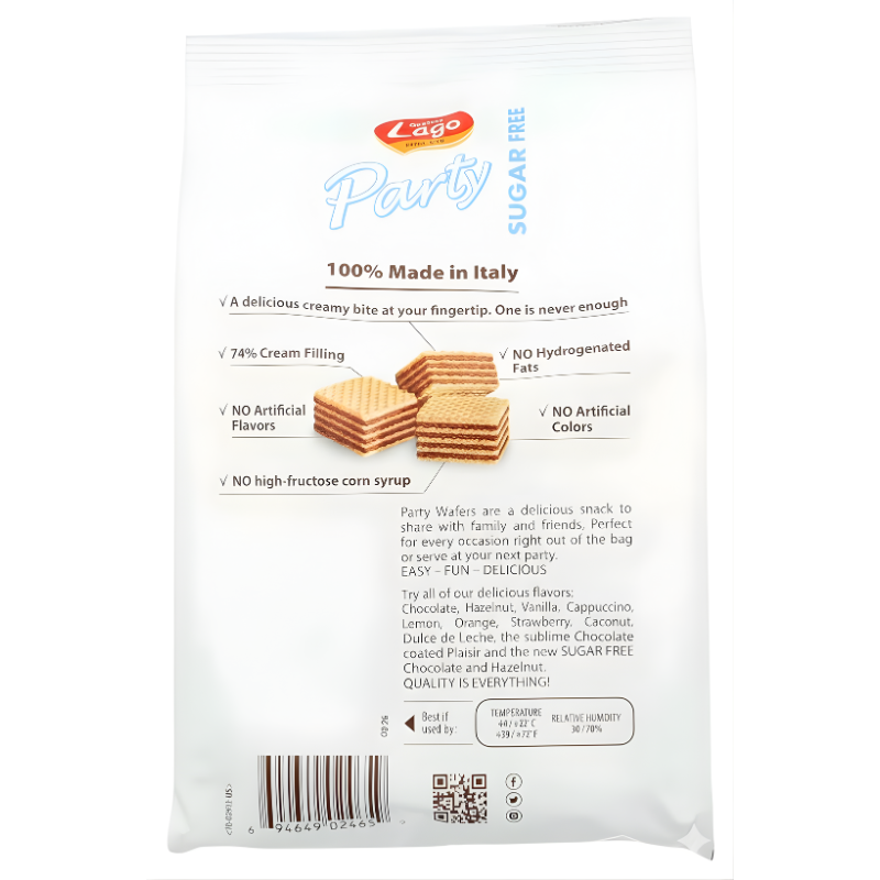 [LAGO] Sugar-Free Hazelnut Wafers - 7.5oz