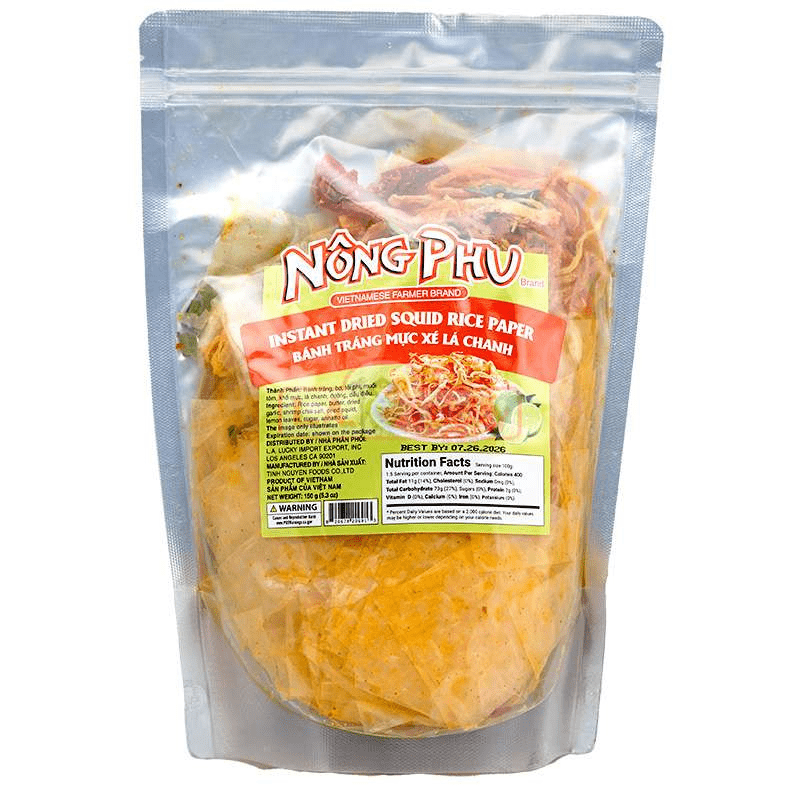 Nong Phu Dried Squid Rice Paper - 150g - A&E Foodstore