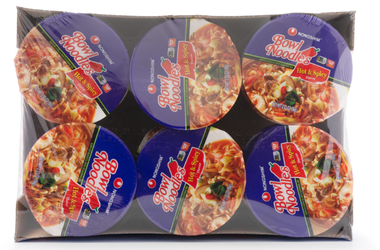 Nongshim Bowl Noodle Soup, Hot & Spicy Beef Flavor - A&E Foodstore