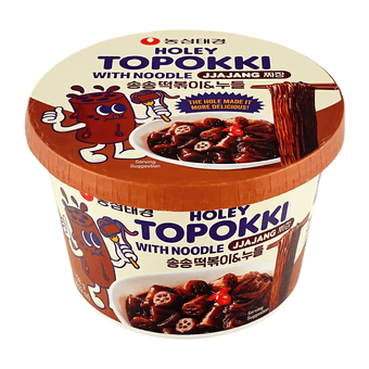 [Nongshim] Holey Topokki Cup Jjajang Flavor-4.52oz