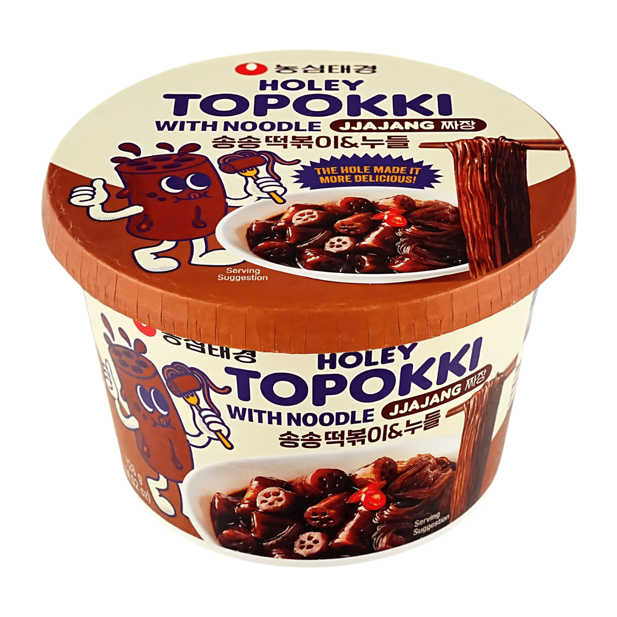 [Nongshim] Holey Topokki Cup Jjajang Flavor - 4.52oz - A&E Foodstore