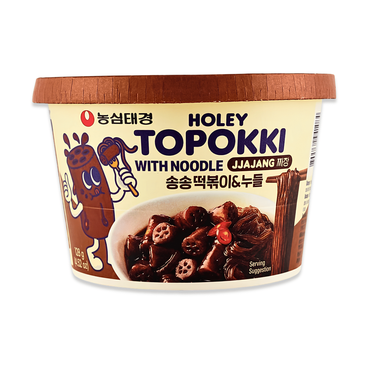 [Nongshim] Holey Topokki Cup Jjajang Flavor - 4.52oz - A&E Foodstore