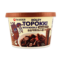 [Nongshim] Holey Topokki Cup Jjajang Flavor - 4.52oz - A&E Foodstore