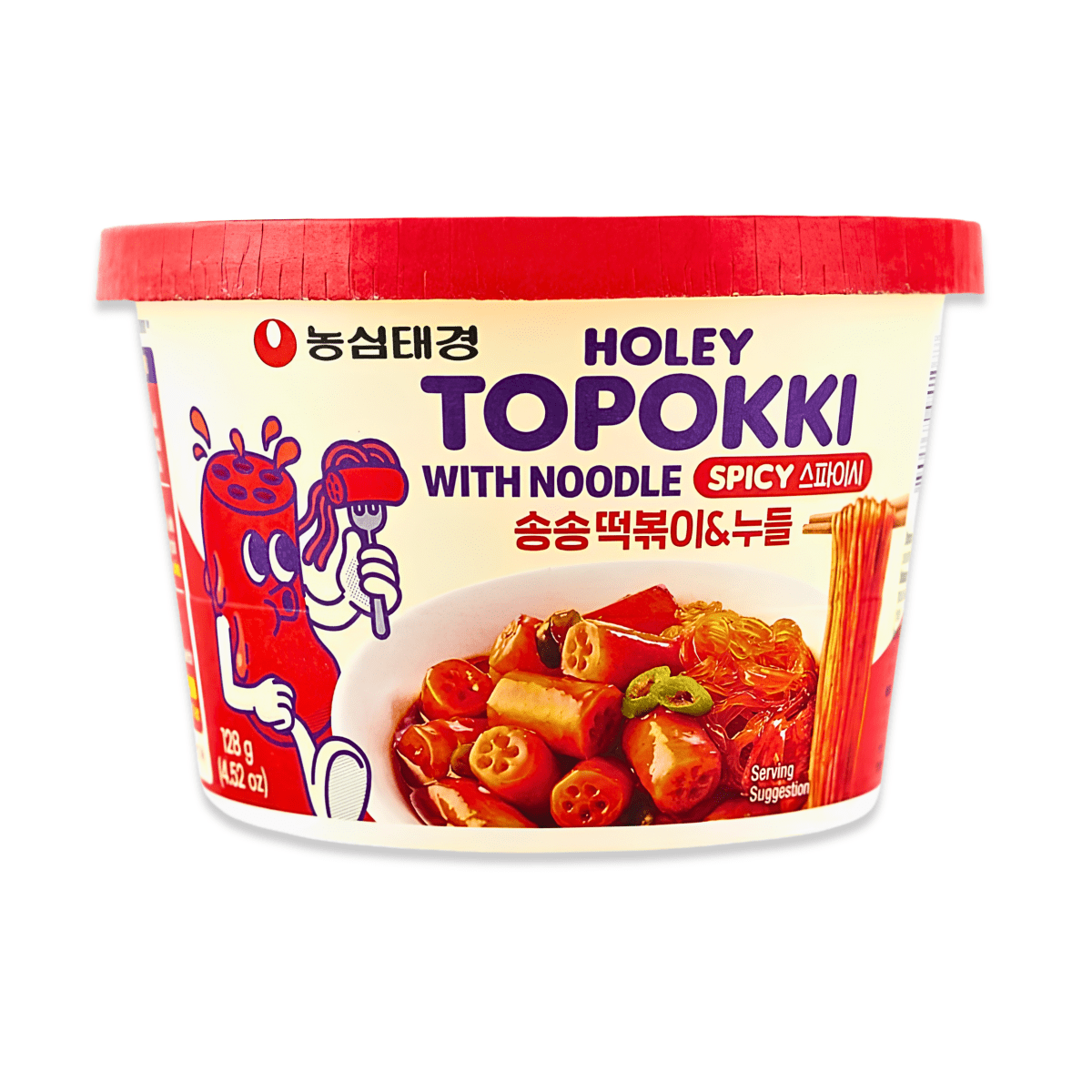 [Nongshim] Holey Topokki Cup Spicy Flavor - 4.52oz - A&E Foodstore