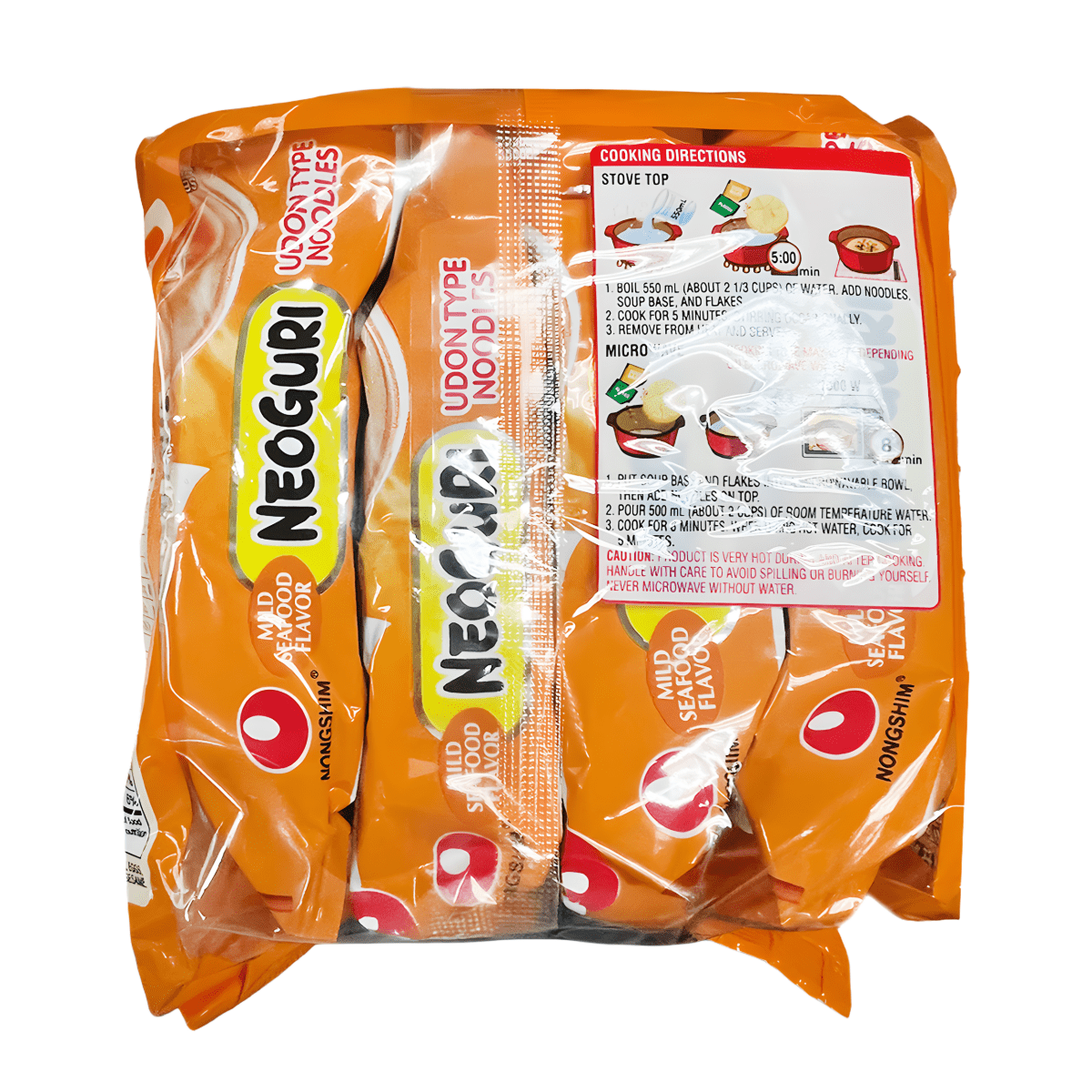 [NONGSHIM] Neoguri Udon Seafood(4 Packs) - 16.9oz - A&E Foodstore