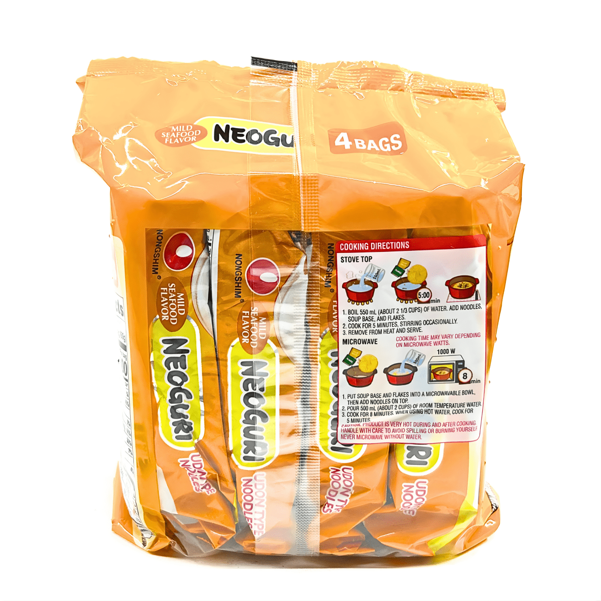 [NONGSHIM] Neoguri Udon Seafood(4 Packs) - 16.9oz - A&E Foodstore