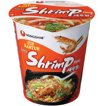 Nongshim Noodle Cup, Spicy Shrimp - A&E Foodstore