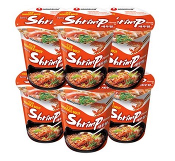 Nongshim Noodle Cup, Spicy Shrimp - A&E Foodstore