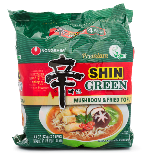 Nongshim Premium Shin Green Mushroom and Fried Tofu Ramen - A&E Foodstore