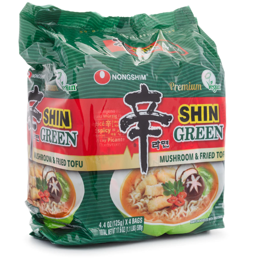 Nongshim Premium Shin Green Mushroom and Fried Tofu Ramen - A&E Foodstore