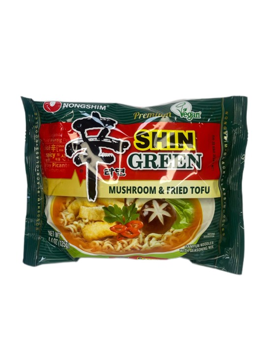 Nongshim Premium Shin Green Mushroom and Fried Tofu Ramen - A&E Foodstore