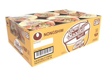 Nongshim Savory Beef Instant Ramen Noodle Soup Bowl Rich Beef Flavor - A&E Foodstore