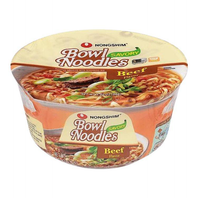 Nongshim Savory Beef Instant Ramen Noodle Soup Bowl Rich Beef Flavor - A&E Foodstore