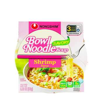 Nongshim Savory Noodle Bowl, Shrimp - A&E Foodstore