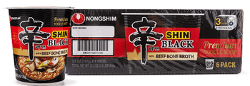 Nongshim Shin Black Premium Noodle Soup, Cup - A&E Foodstore