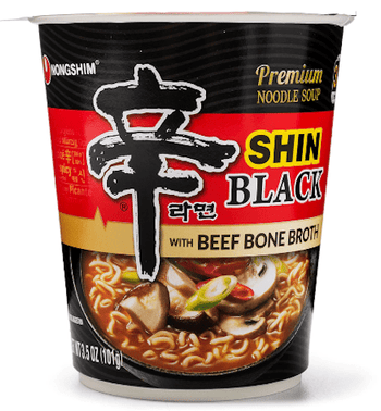 Nongshim Shin Black Premium Noodle Soup, Cup - A&E Foodstore