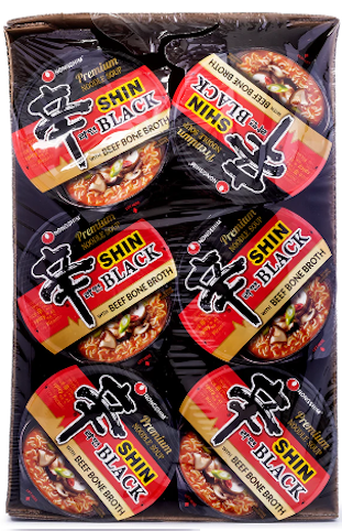 Nongshim Shin Black Premium Noodle Soup, Cup - A&E Foodstore