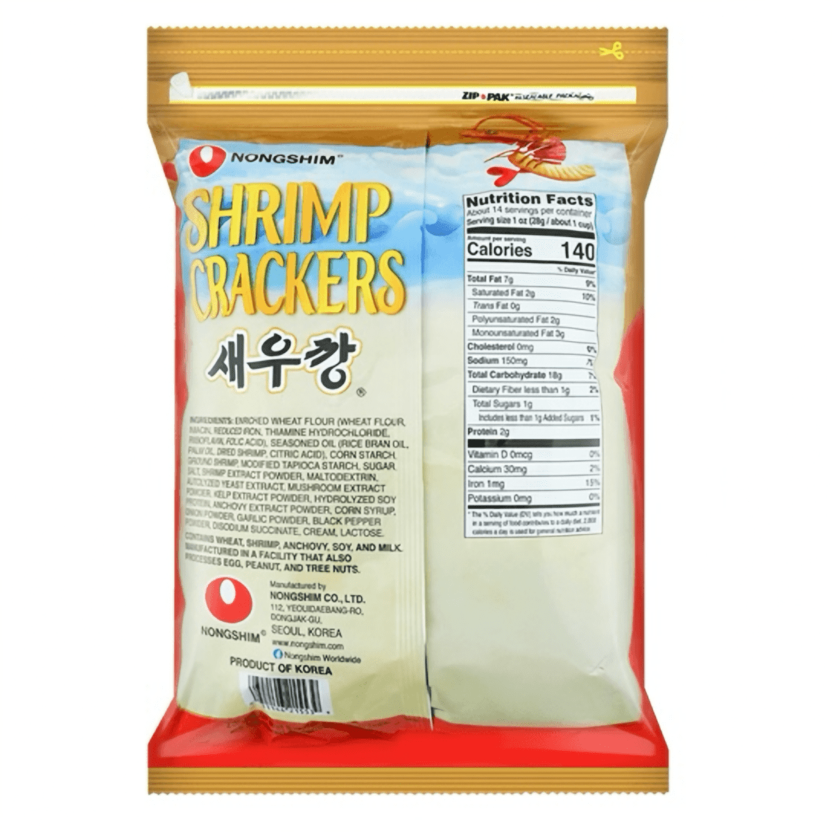 Nongshim Shrimp Flavored Cracker 14.1oz - A&E Foodstore